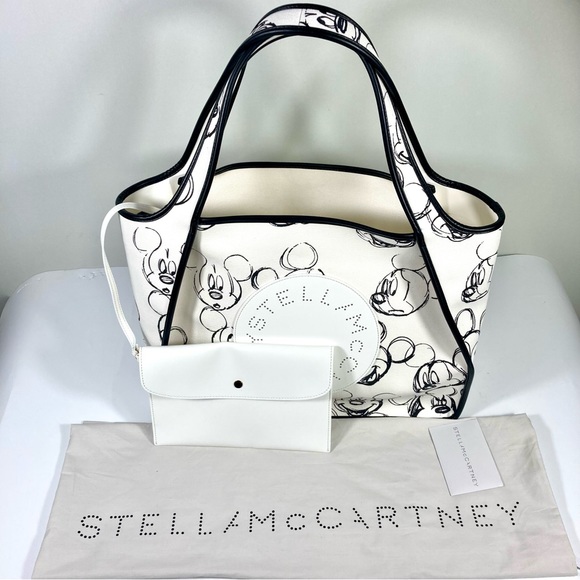 Stella McCartney Disney Fantasia Mickey Mouse Cotton X-Large Tote With Pouch NEW - Picture 9 of 17